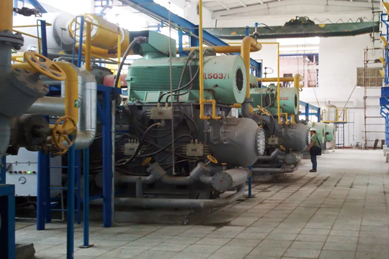 Soluciones de refrigeración industrial y compresión de gas para Petróleo, gas y productos químicos